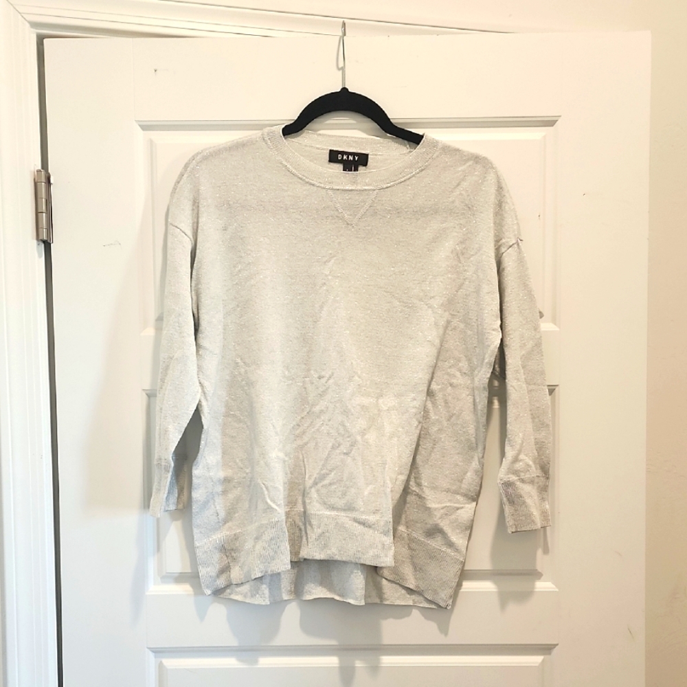 DKNY women's Light Gray Sweater